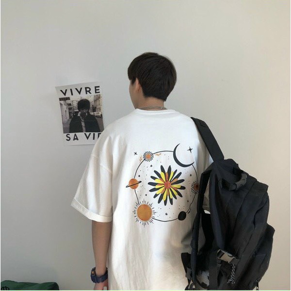 Áo thun dáng rộng tay lỡ nam nữ Unisex đẹp hàng cao cấp hình sao ngân hà | BigBuy360 - bigbuy360.vn