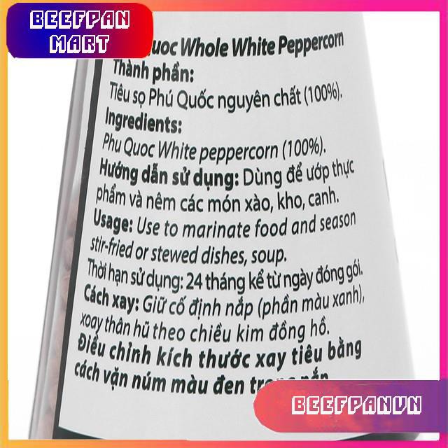 [FREESHIP]Tiêu sọ hạt Phú Quốc có nắp xay DH Foods hũ 45g| TẶNG MÃ GIẢM GIÁ| GIA VỊ NẤU ĂN| GIA VỊ NÊM luca333