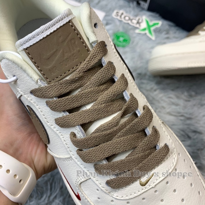 Giày thể thao nike air force 1 low premium white brown - nike af1 nâu trắng nam nữ đủ PK