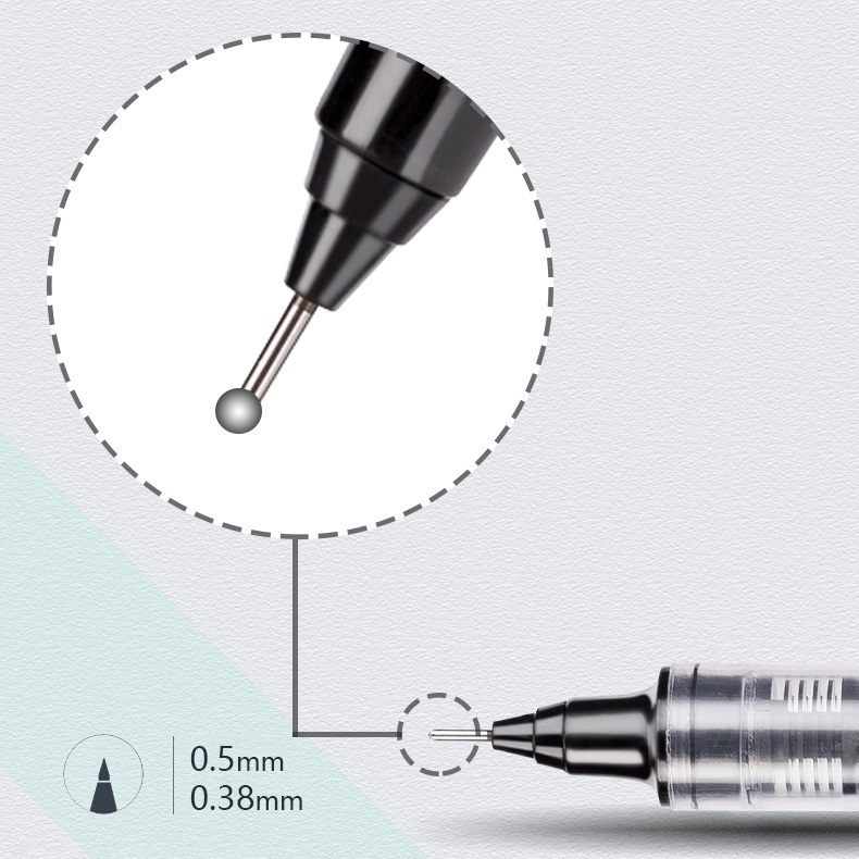 Deli bút gel 0.38mm 0.5mm đen xanh đỏ bút gel viết mực phụ kiện văn phòng phẩm