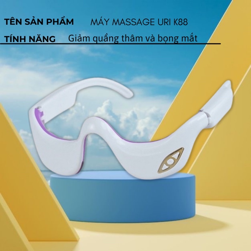 Máy massage mắt URI-K88 chống cận thị xoá quầng thâm và bọng mắt với công nghệ litugen và Microcurrent Facial