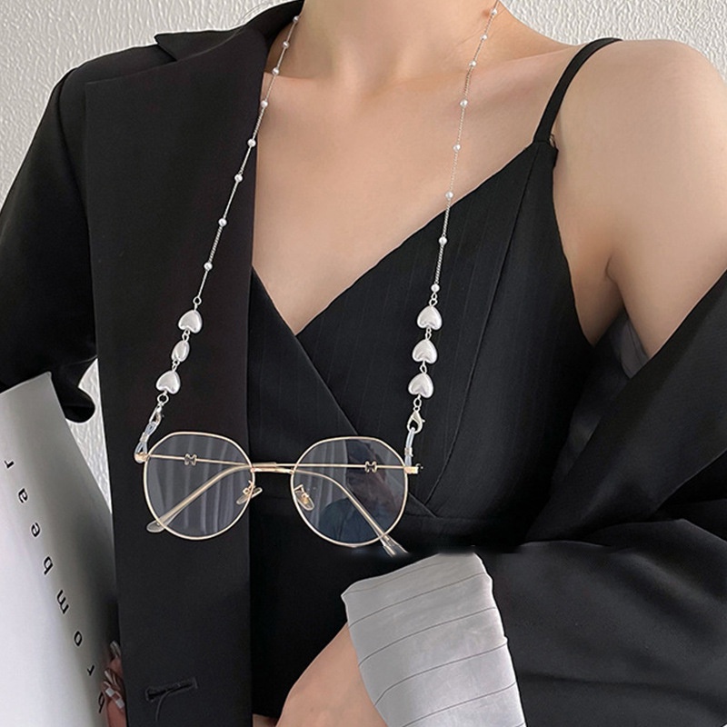 Dây Đeo Mắt Kính Nối Dài Đính Ngọc Trai Và Vỏ Sò Dành Cho Nữ MJ1004