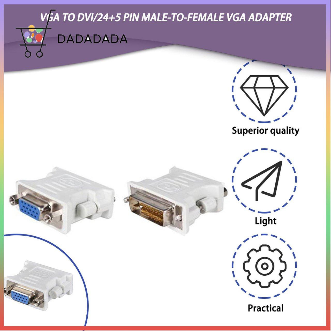 Đầu Chuyển Đổi Vga Sang Dvi D / 24 + 1 Pin Male Sang Vga Female