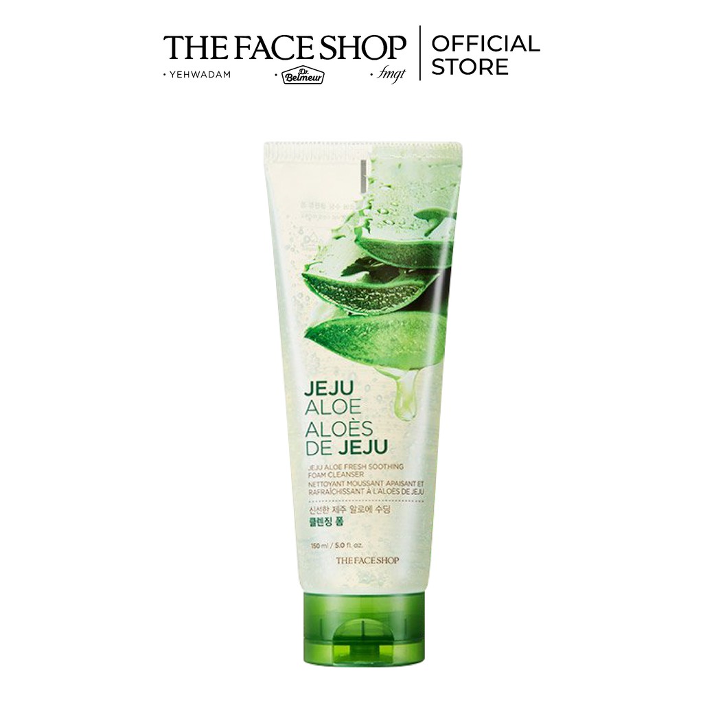 Sữa Rửa Mặt Làm Mềm Mịn Da Thefaceshop Jeju Aloe Fresh Soothing Foam Cleanser 150ml