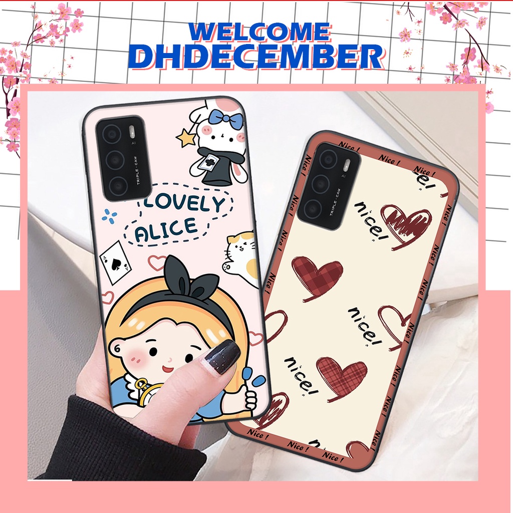 Ốp lưng Oppo A16 in hình nice ,good luck happy ốp xinh viền dẻo đẹp chất