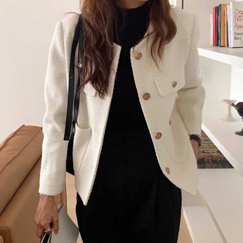 (Hàng có sẵn) Áo Blazer cao cấp dáng ngắn (có ảnh chụp thật)