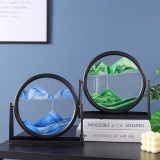 Tranh cát lún chuyển động 3D tranh cát lún thủy tinh trang trí bàn làm việc phòng khách gia đình