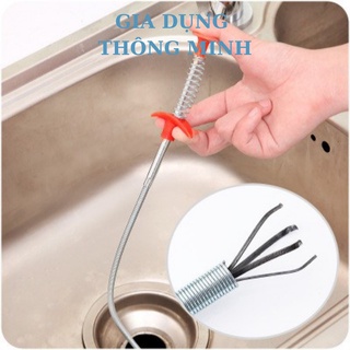 Lò xo thông tắc cống có móc kẹp