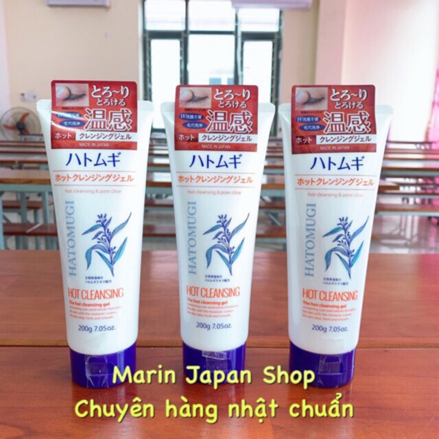 Gel tẩy trang nóng Hatomugi Hot Cleansing chiết xuất Ý dĩ mới của Nhật Bản
