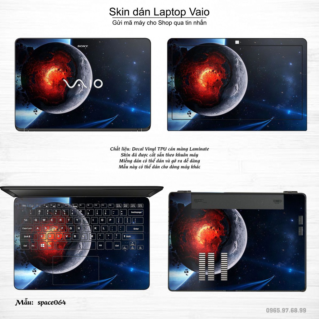 Skin dán Laptop Sony Vaio in hình không gian _nhiều mẫu 11 (inbox mã máy cho Shop)