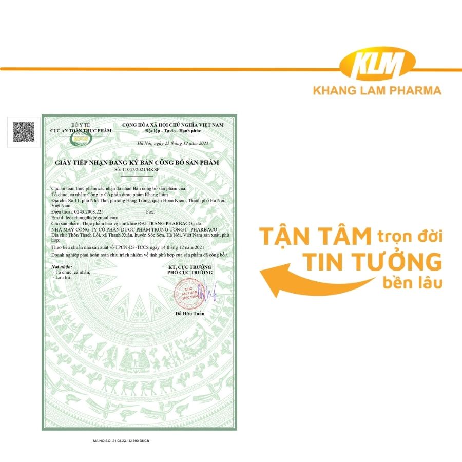 Viên uống Đại tràng Pharbaco - Khang Lâm Pharma hỗ trợ giảm viêm đại tràng, rối loạn tiêu hóa