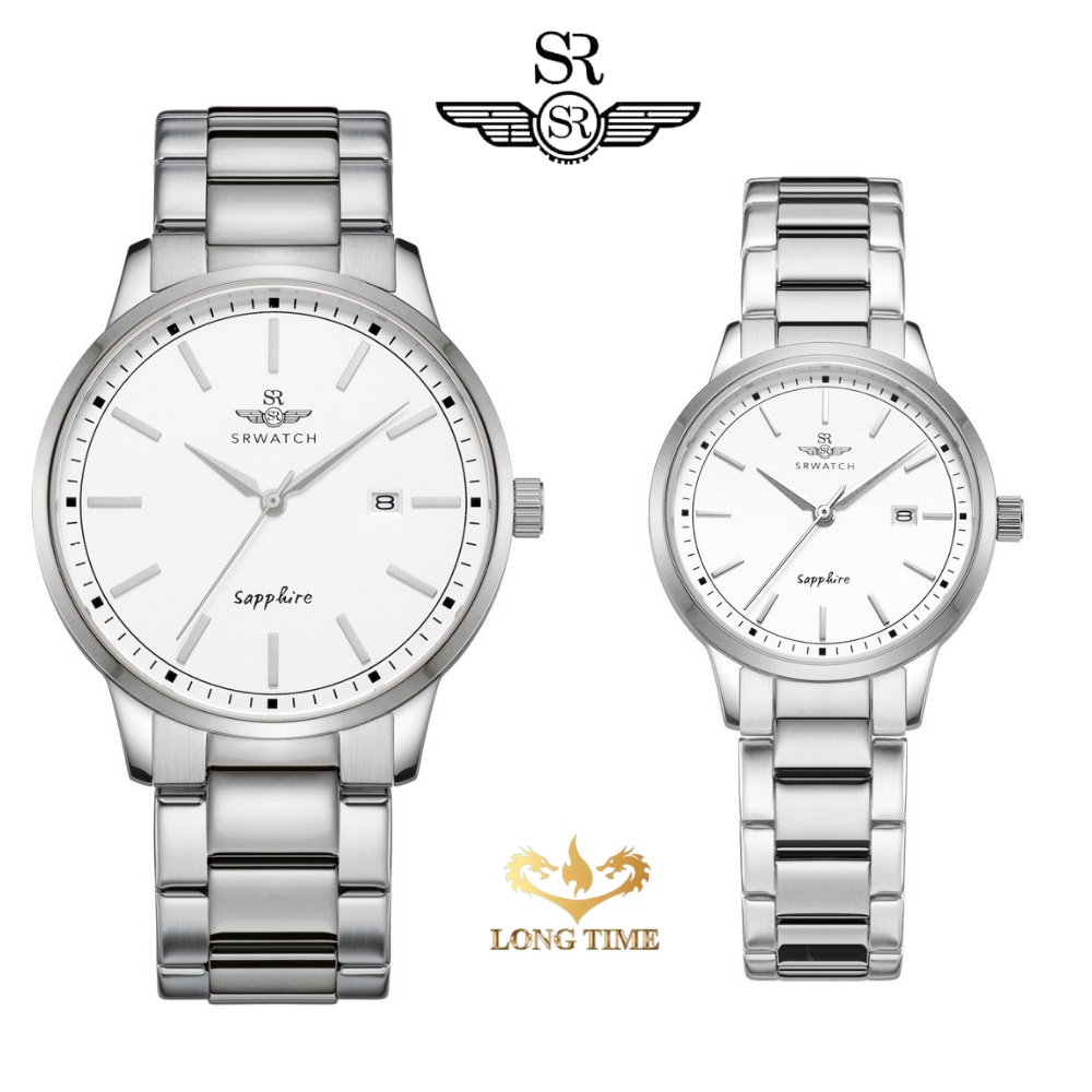 Đồng hồ đôi SRWATCH SL3009.1102CV nữ và SG3009.1102CV nam , mặt kính sapphire , chống trầy , chống nước , bảo hành 1 năm