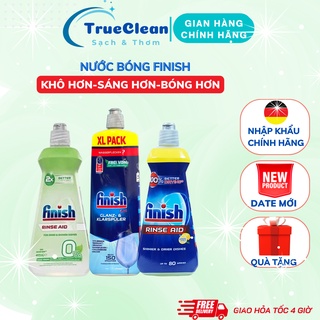 Nước làm bóng finish 750ml, 400ml dùng cho máy rửa bát dầu bóng chất trợ xả, nước làm bóng bát đĩa chén ly