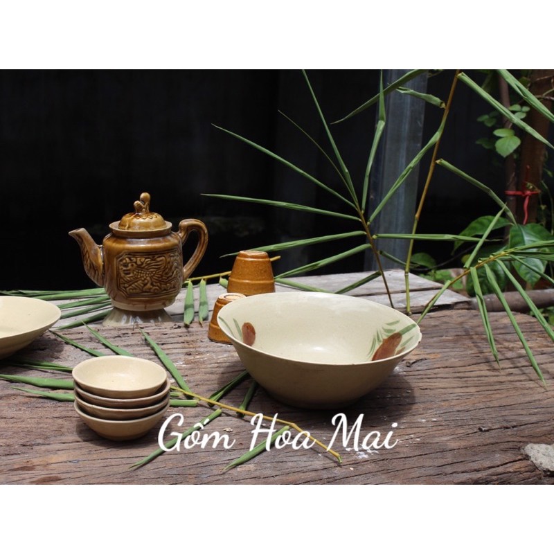 Ấm trà gốm sứ Nam Bộ ( bán lẻ chưa bao gồm tách)