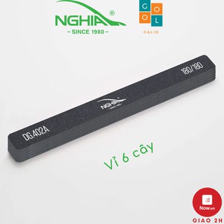Vỉ 6 cây Dũa móng tay giấy vỉ nhựa cao cấp Kềm Nghĩa DG.402A,B