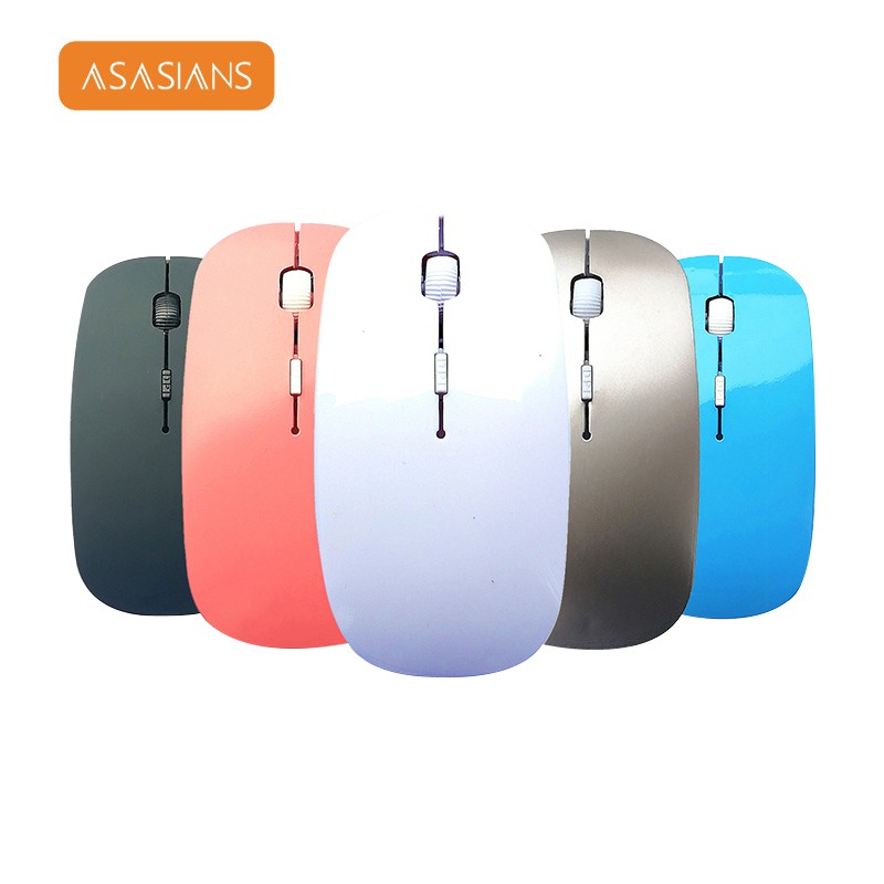 Chuột ko dây Asasians 2.4GHz với đầu nhận USB tiện lợi dành cho Laptop PC laptop táo