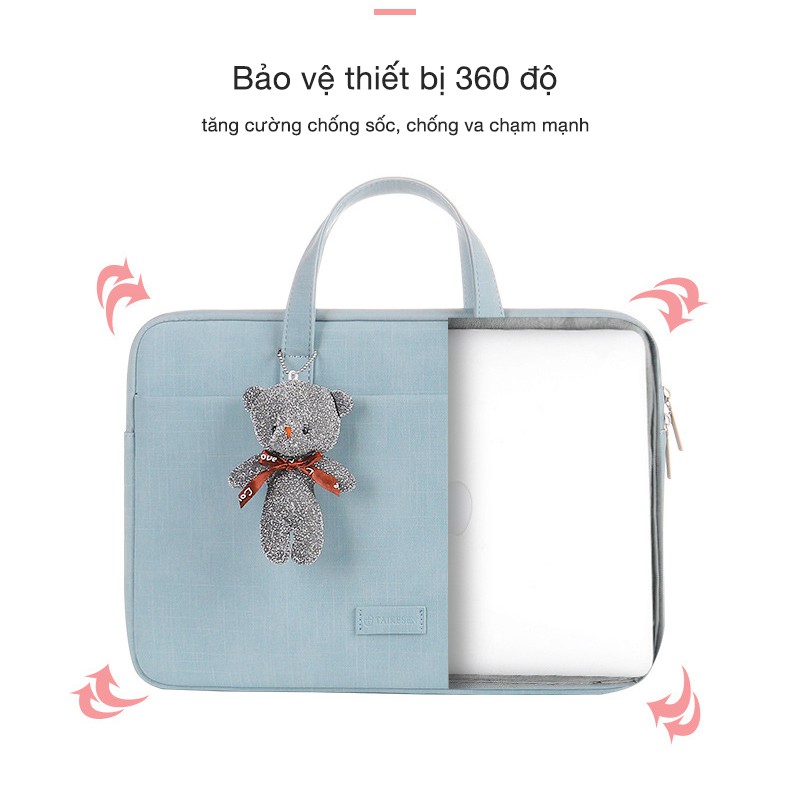 Túi xách laptop, macbook 13/14/15 inch thời trang : Bảo vệ chống sốc - Chống thấm nước - Taikesen TKS034 (Màu Xanh)