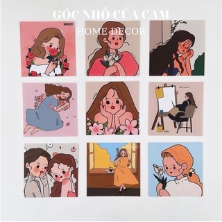 CARD CÔ GÁI MỘNG MƠ TRANG TRÍ (SET 9 MIẾNG)