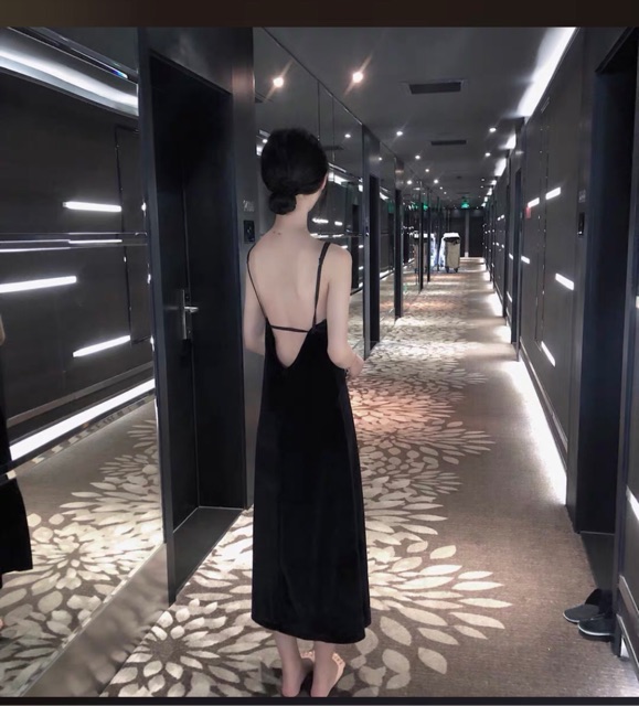 Đầm maxi hở lưng hai dây💖Freeship☘️💖 | BigBuy360 - bigbuy360.vn