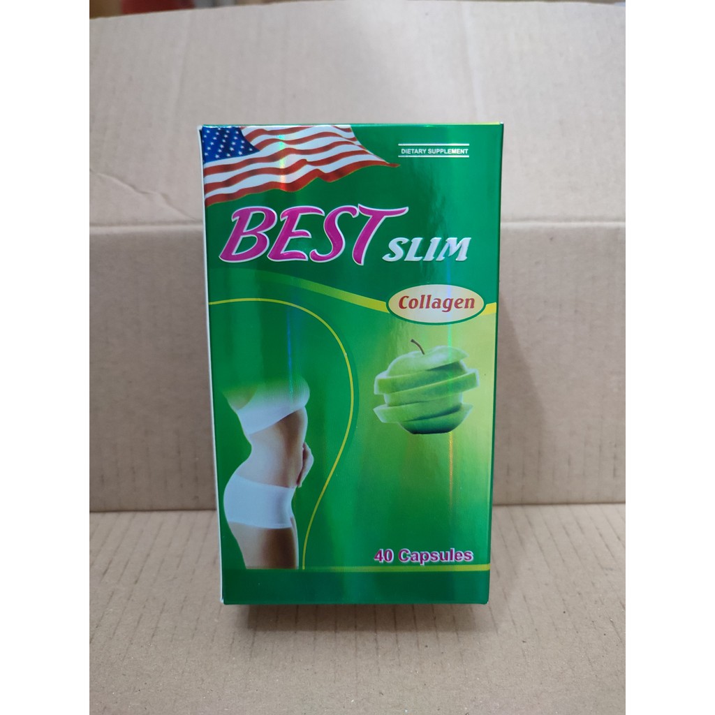 [HÀNG CHÍNH HÃNG] Giảm cân Best Slim Collagen, giúp giảm cân, giảm Cholesterterol (Lọ 40 viên) | BigBuy360 - bigbuy360.vn