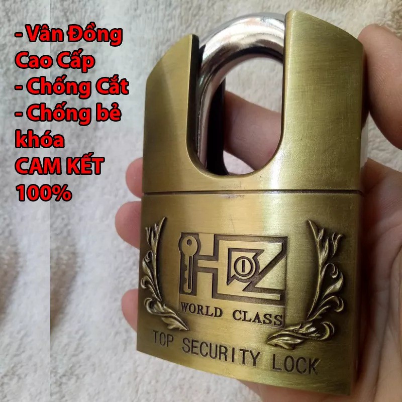 ổ Khóa Chống cắt Bẻ Khóa PadLock Vân Đồng loại Lớn size 60mm - Hàng tốt