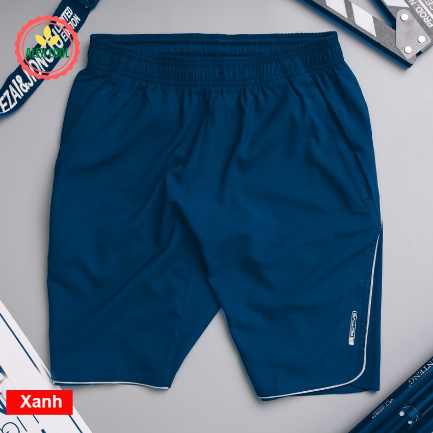 Quần đùi nam short thể thao vải gió chun trơn mát co giãn 4 chiều alex cool | BigBuy360 - bigbuy360.vn