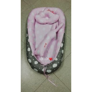 Combo nôi, gối thêu tên theo yêu cầu và thỏ ôm