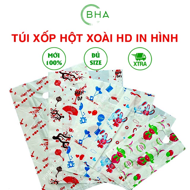 [Mã BMBAU50 giảm 10% đơn 99k] 100g túi xốp hột xoài BHA nilong HD in hình