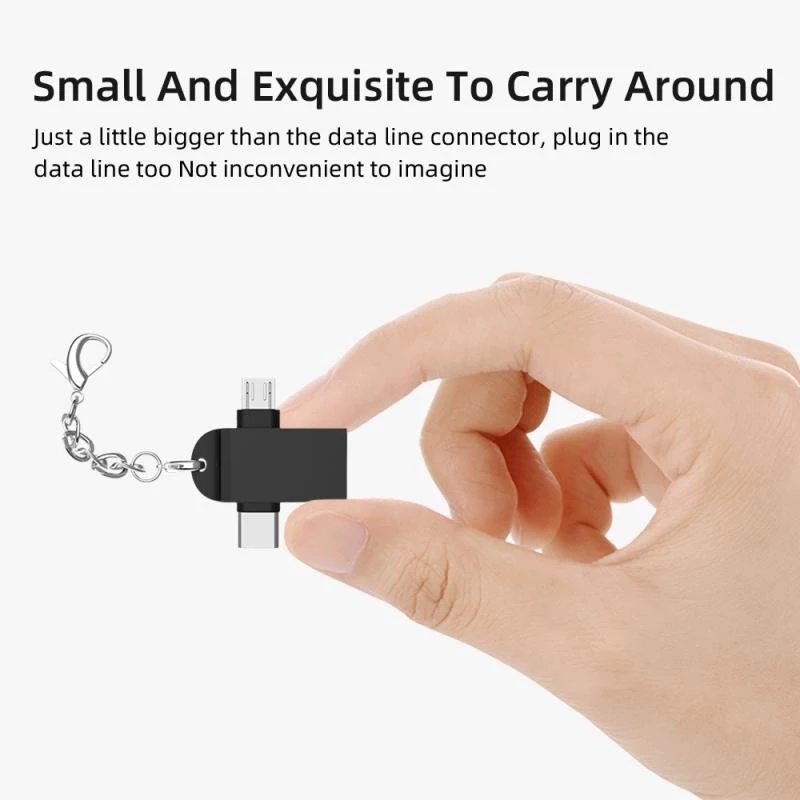 Đầu chuyển đổi 2 trong 1 type-c micro usb otg cho ổ cứng máy tính bảng/điện thoại