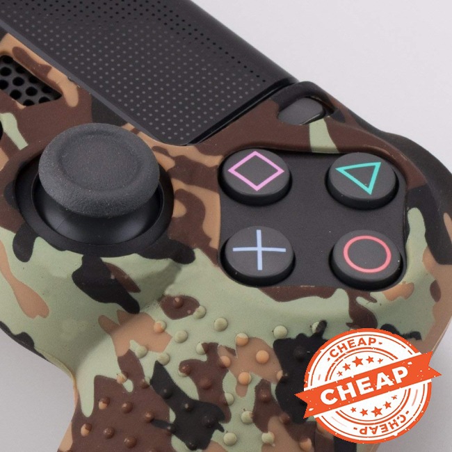 Camouflage Case Graffiti Studded Dots Silicone Rubber Gel Skin for Sony PS4 Slim/Pro Controller for