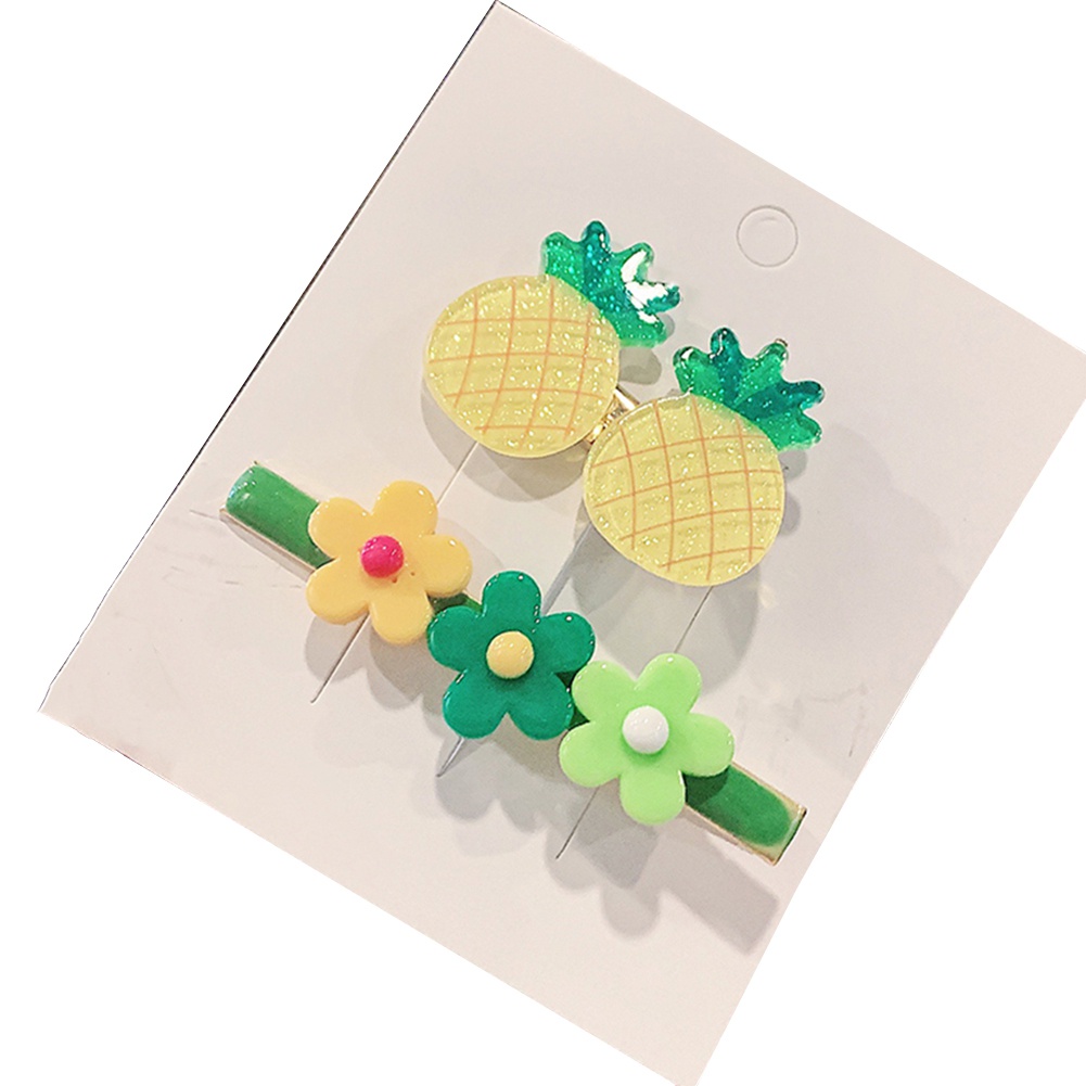 Set 2 Kẹp Tóc Hình Trái Cây Xinh Xắn Cho Bé Gái