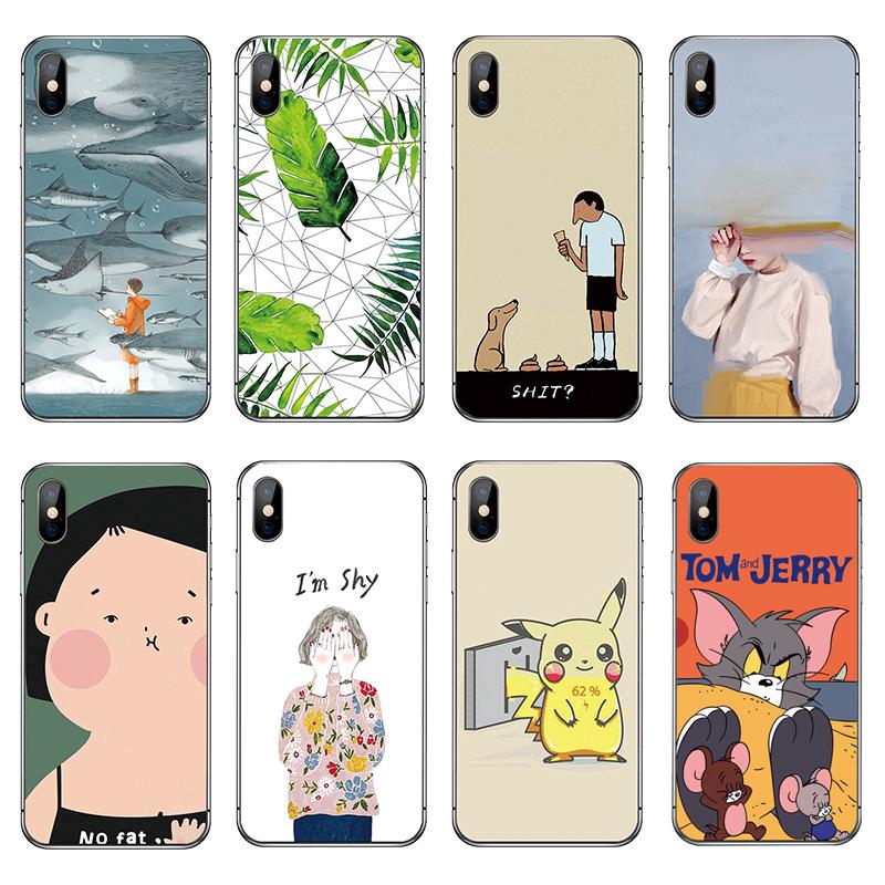 Ốp Điện Thoại TPU Mềm Hình Cô Gái Mũm Mĩm Dễ Thương Cho iPhone X 8 7 6 6S Plus 5 5S SE