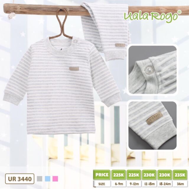 Bộ dài cài vai, nỉ thu đông Uala&amp;rogo