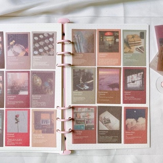 [2 Mẫu] Set 40 Hình Dán Sulphate style Aesthetic Sticker Trang Trí Sổ Tay Bullet Journal