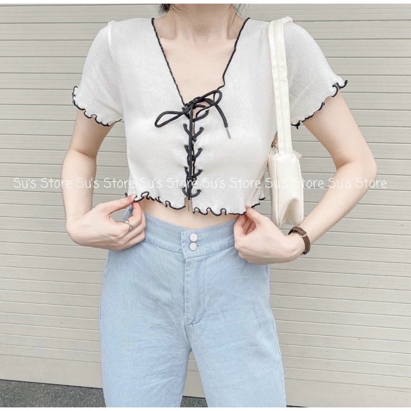 ÁO CROPTOP XỎ DÂY