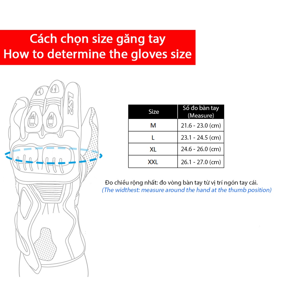 Găng tay bảo hộ đi xe máy LS2 Dart Man version 2