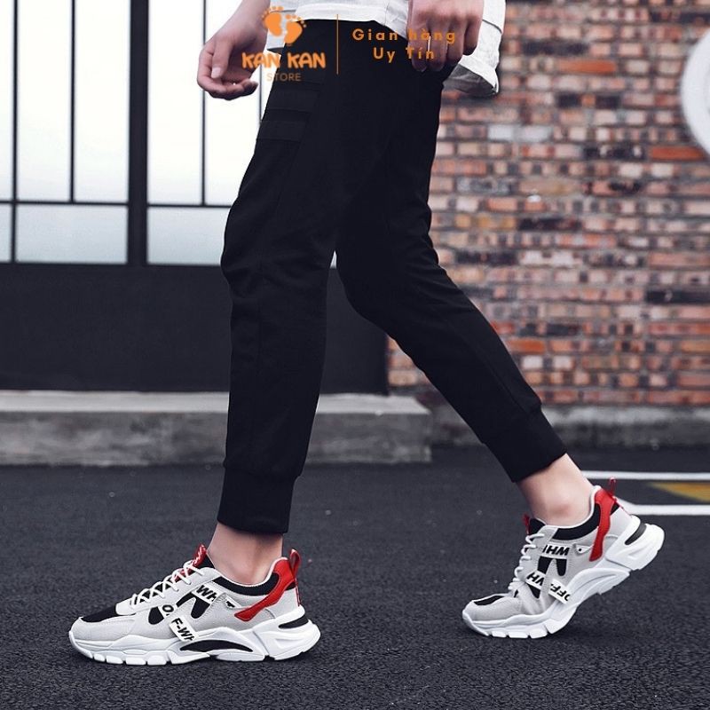 Giày Thể Thao Nam Sneaker KA035 Giầy Thể Thao Trắng Đen Thời Trang Cổ Thấp Hot Trend Size 39-43 KanKanStore