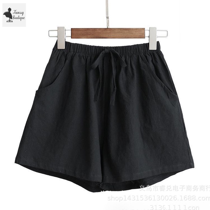 Quần short đũi nữ - Quần đùi nữ vải đũi cao cấp thoáng mát