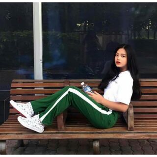 STRIPPED PANTS - QUẦN XANH 1 SỌC TRẮNG - HOT ITEMS