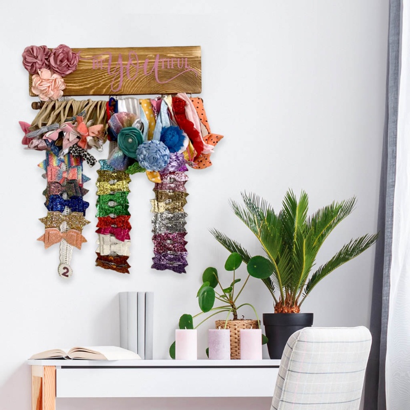 Giá Đỡ Nơ Kẹp Tóc Gắn Tường Trang Trí Phòng Bé Gái