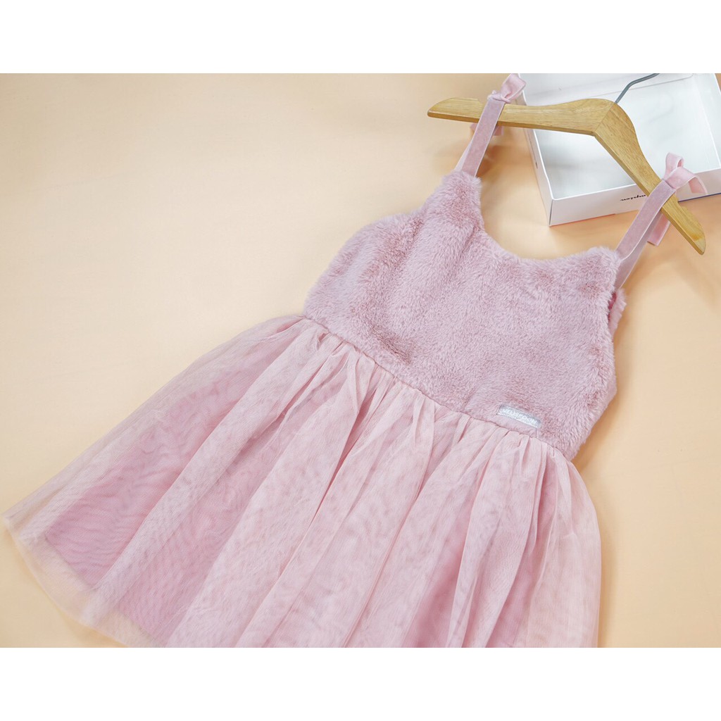 Đầm voan hai dây xuất Hàn Jelispoon cho bé gái 5-10T D142