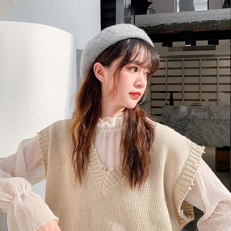 Mũ nồi vải len phong cách vintage thời trang thu đông cho phụ nữ