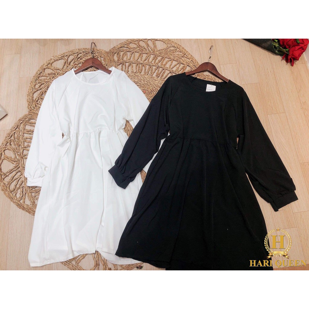 Váy babydoll dài tay phồng HSU0820