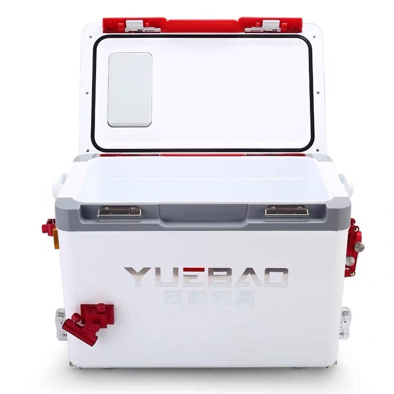 Thùng câu đài 28L full pas+khay mồi+gác cần