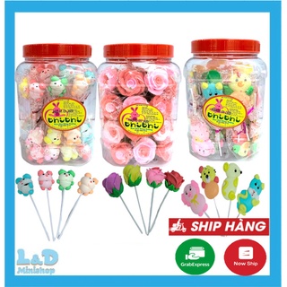 Kẹo Bông Đường Thi Thi Hình Thỏ Xinh Xắn - Bông Hồng - Con Vật