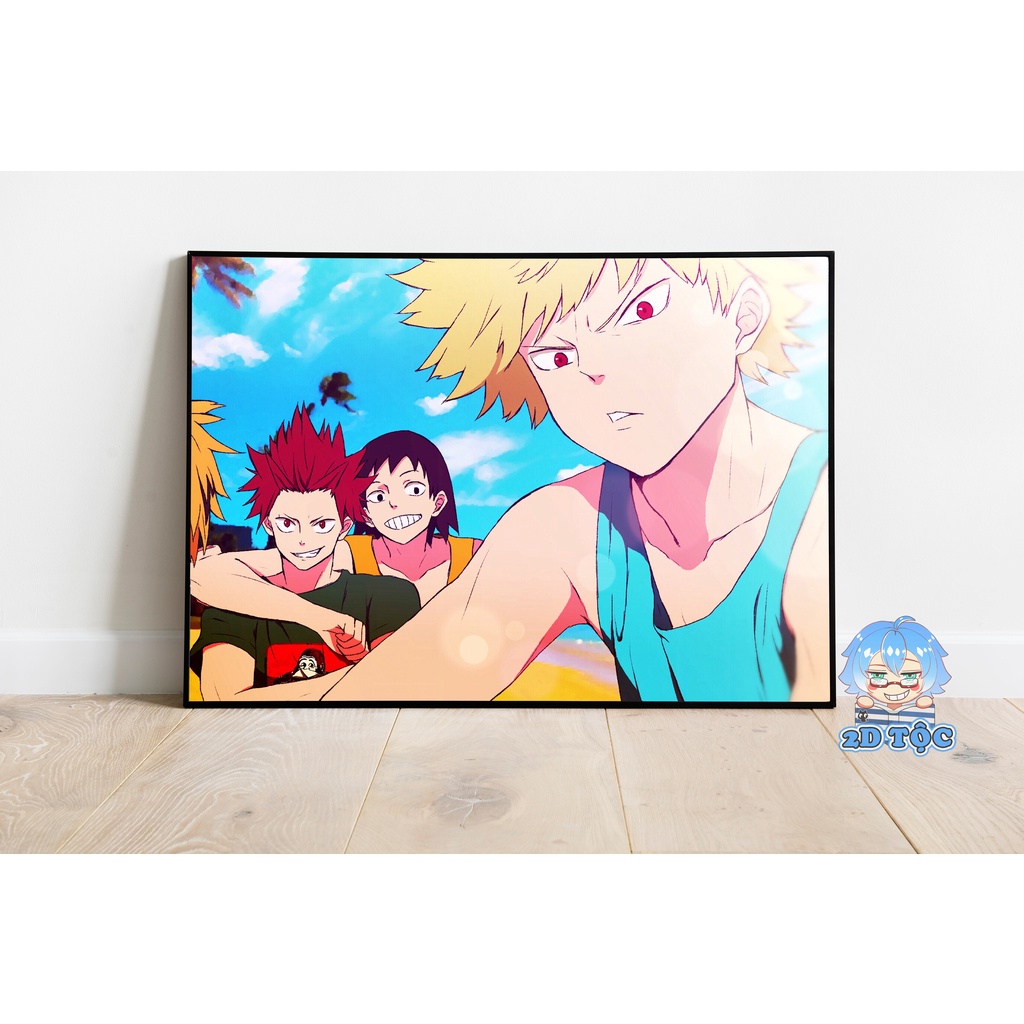Tranh poster A3 Bakugo Katsuki (4) Anime My Hero Academia chất liệu giấy cao cấp - 2D Tộc Shop