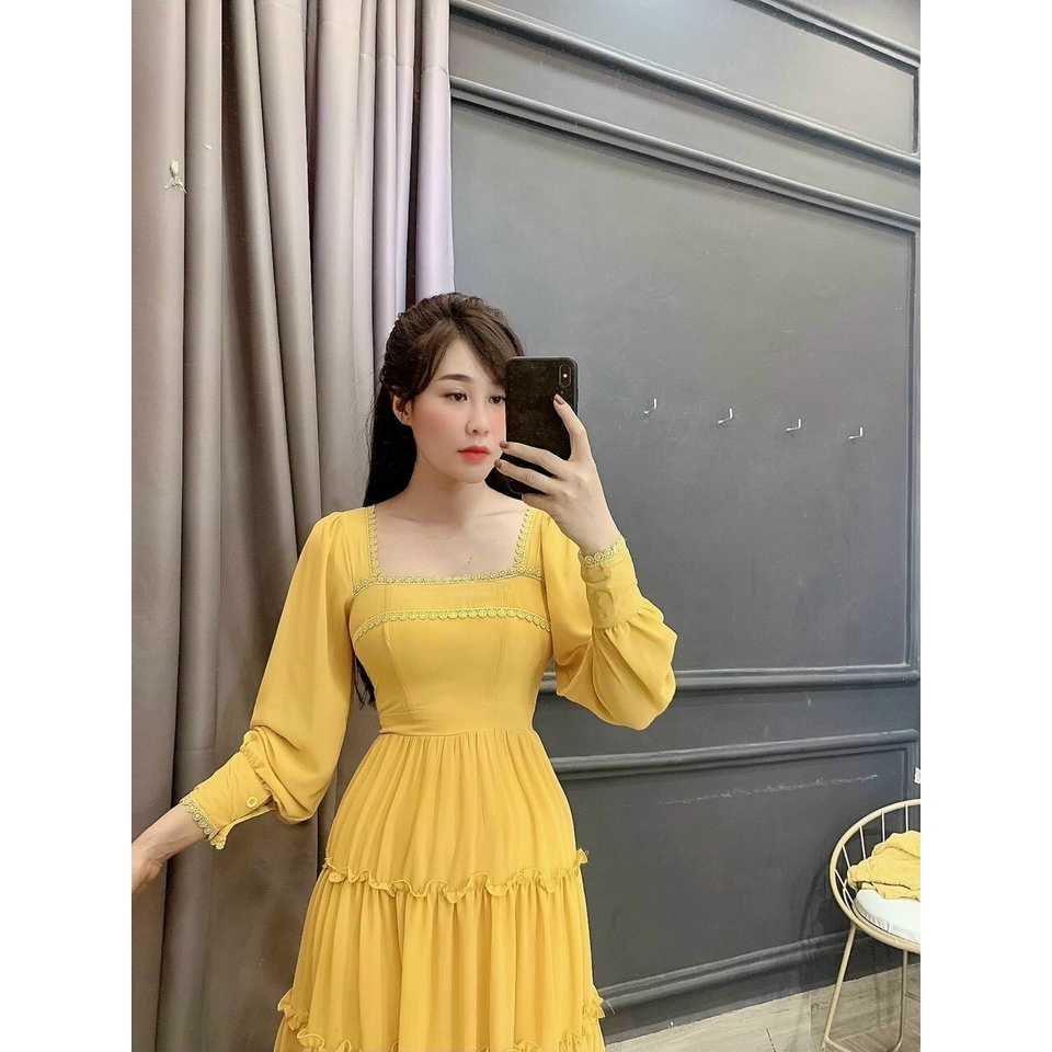 Đầm Voan Dự Tiệc, Voáy Xòe Thiết Kế Hai Lớp Sẵn 2 Màu Trắng, Be Duyên Dáng Cho Nàng Thời Trang Nữ Xm Minh Phúc