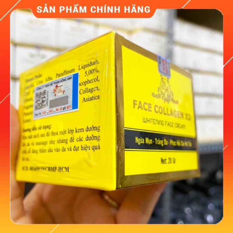 Kem Face Collagen X3 chính hãng Mỹ Phẩm Đông Anh(hộp 20g)