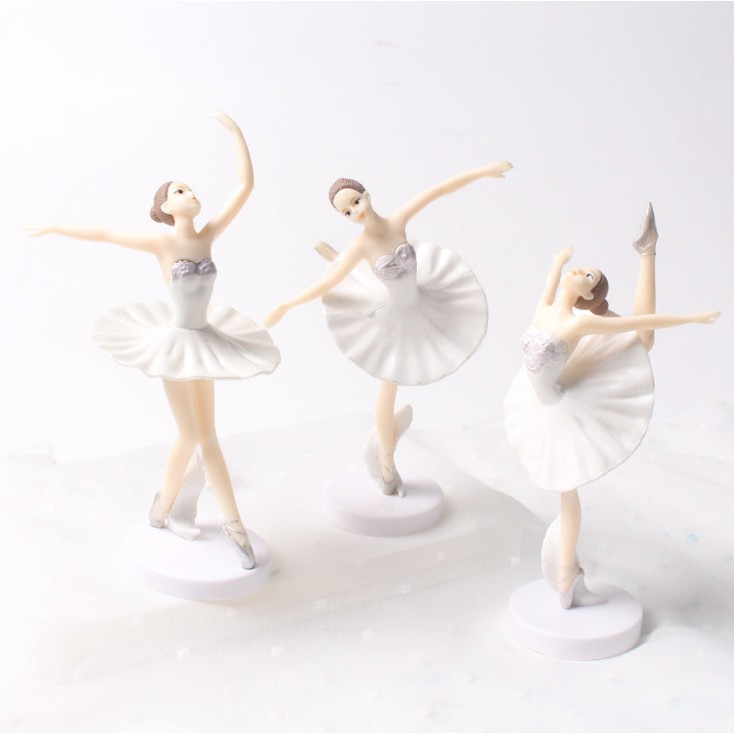 Combo 03 nàng vũ công múa ballet trang trí bánh kem, bánh sinh nhật, case PC, DIY