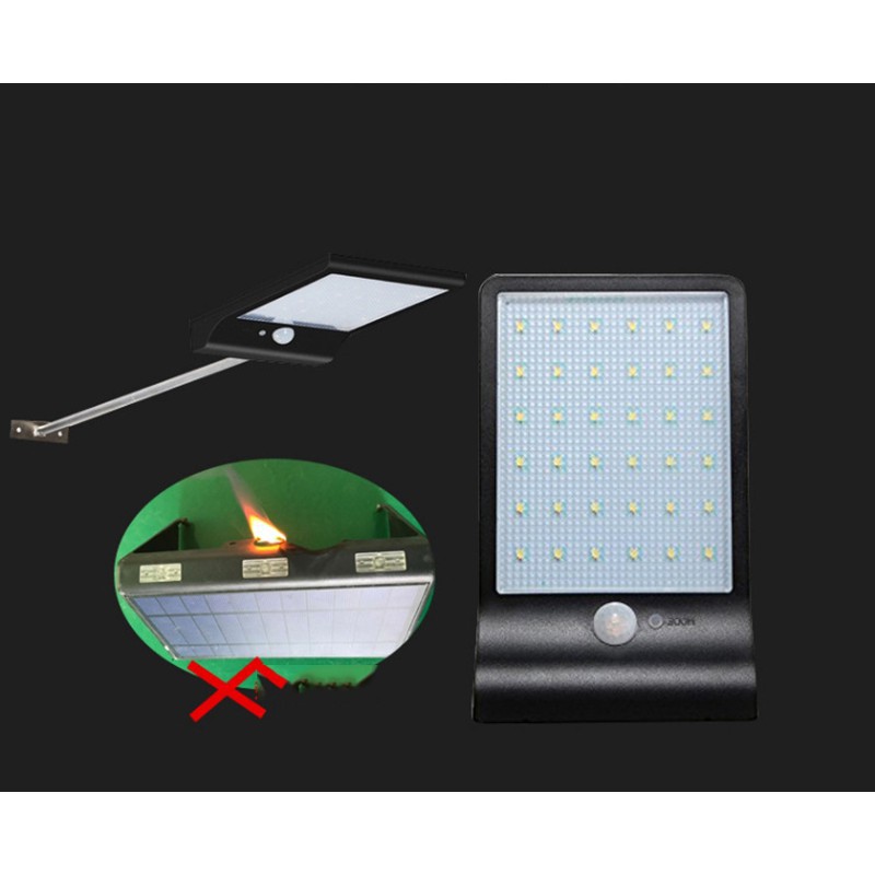 Đèn Led Cảm Biến Chuyển Động Dùng Năng Lượng Mặt Trời 450Lm 36 Led